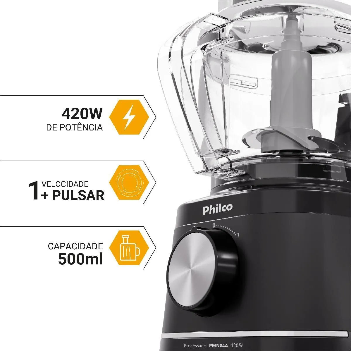 Processador Philco 420W Jarra para 500ml PMN04A