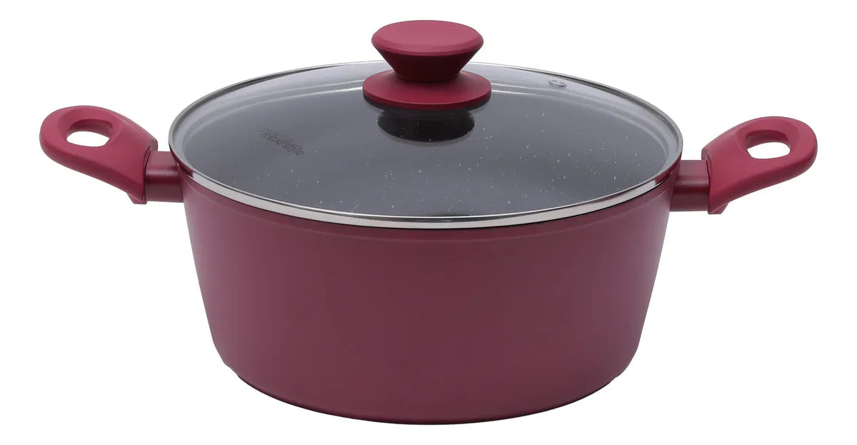 Jogo de panelas de cozinha Mimo Style Cook Fundo de Tripla Indução com 10 peças de alumínio