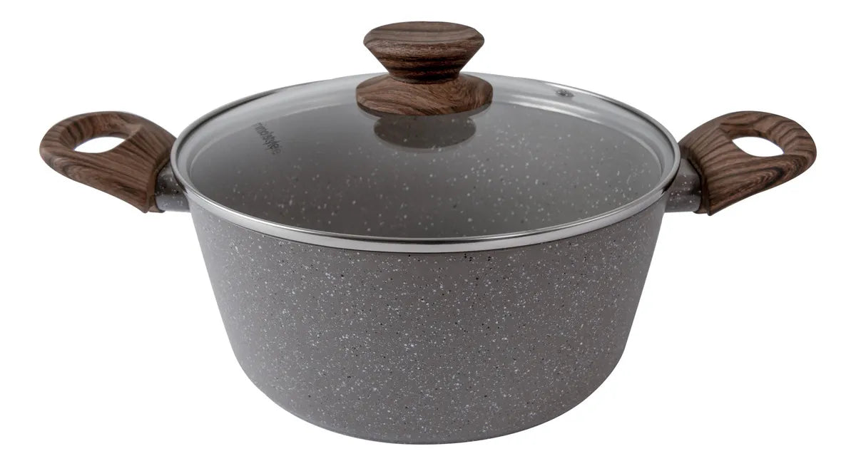 Jogo de panelas de cozinha Mimo Style Cook Fundo de Tripla Indução com 10 peças de alumínio