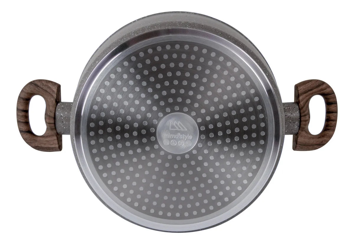 Jogo de panelas de cozinha Mimo Style Cook Fundo de Tripla Indução com 10 peças de alumínio