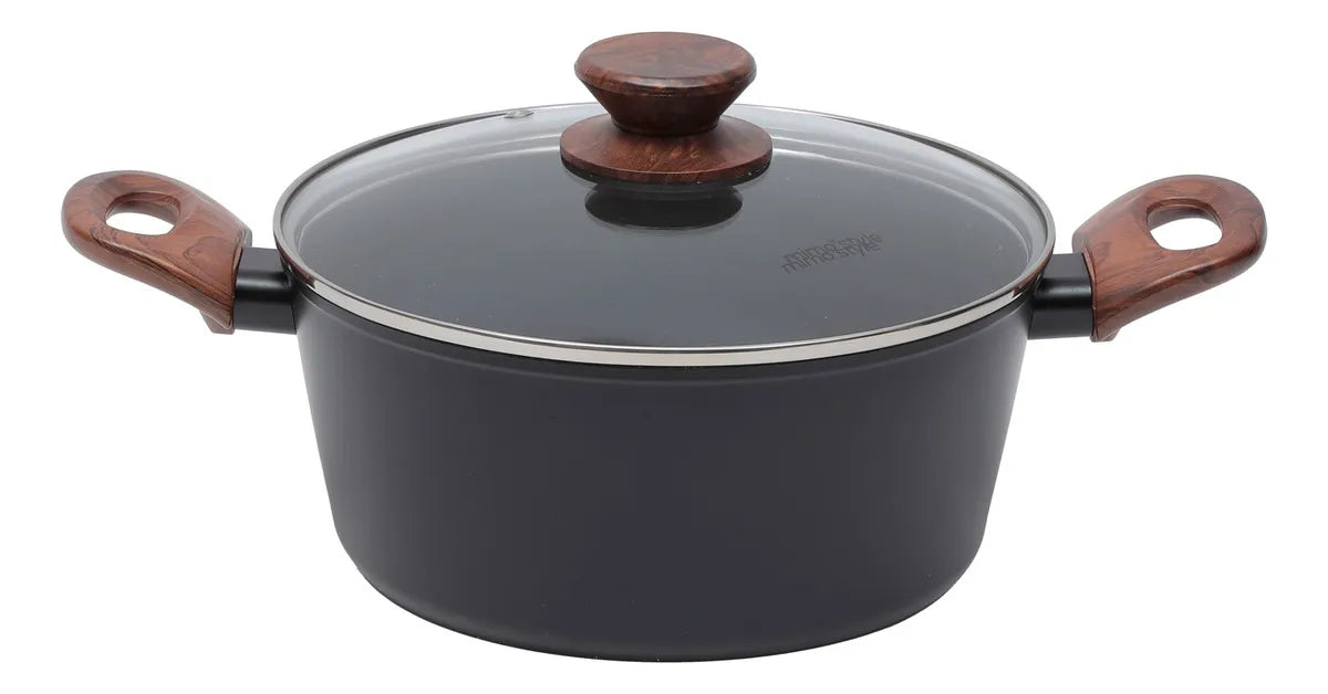 Jogo de panelas de cozinha Mimo Style Cook Fundo de Tripla Indução com 10 peças de alumínio