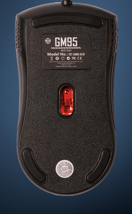 Mouse Gamer TGT GM95 LED, 1600DPI, 4 Botoes, Preto, TGT-GM95-BL01