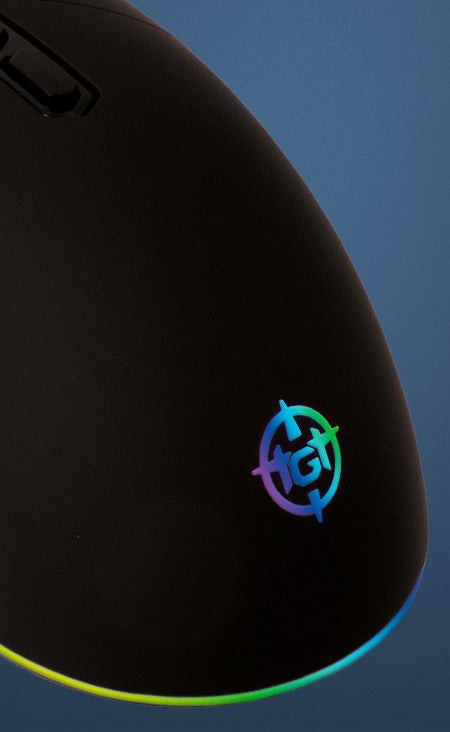 Mouse Gamer TGT GM75, Rainbow, 3600DPI, 6 Botoes, Preto, TGT-GM75-BL01