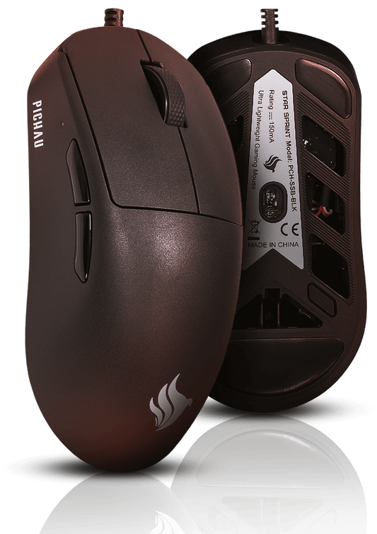 Mouse Gamer Pichau Star Sprint, Ultra Leve 46g, 26000DPI, 5 Botoes, 1000Hz, PAW3395, Preto, PCH-SSB-BLK