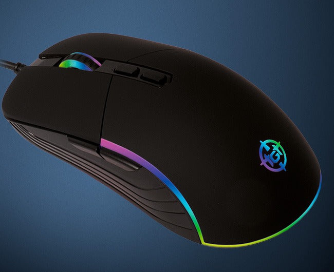 Mouse Gamer TGT GM75, Rainbow, 3600DPI, 6 Botoes, Preto, TGT-GM75-BL01