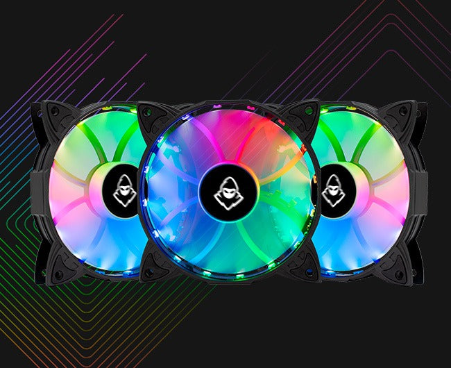 Kit Ventoinhas Mancer Z100 RGB 3x120mm + Controladora, MCR-Z10RGB-01