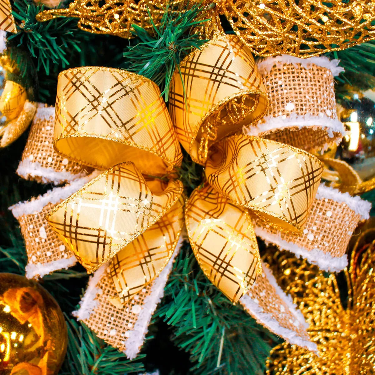 Kit Decoração para Árvore de Natal Ouro 150cm Merita 05/150