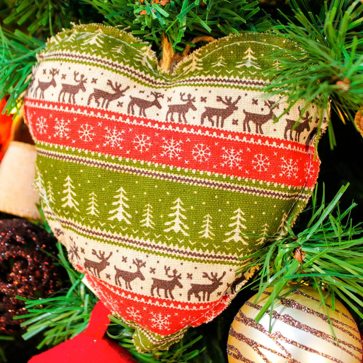 Kit Decoração para Árvore de Natal Rústico 120cm Merita 01/120