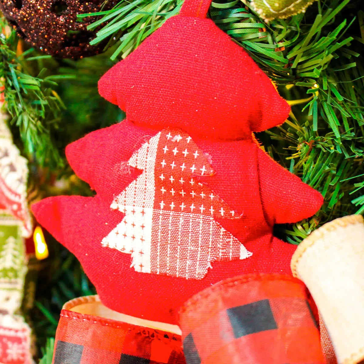 Kit Decoração para Árvore de Natal Rústico 120cm Merita 01/120