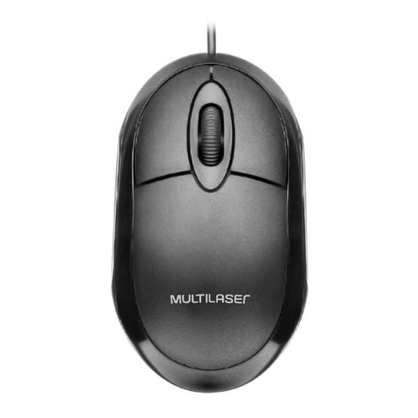 Mouse Multi Com Fio 1200dpi 3 Botoes USB Preto, MO300