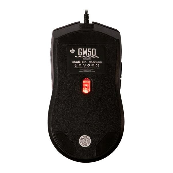 Mouse Gamer TGT GM50, Rainbow, 3600DPI, 6 Botoes, Preto, TGT-GM50-BL01