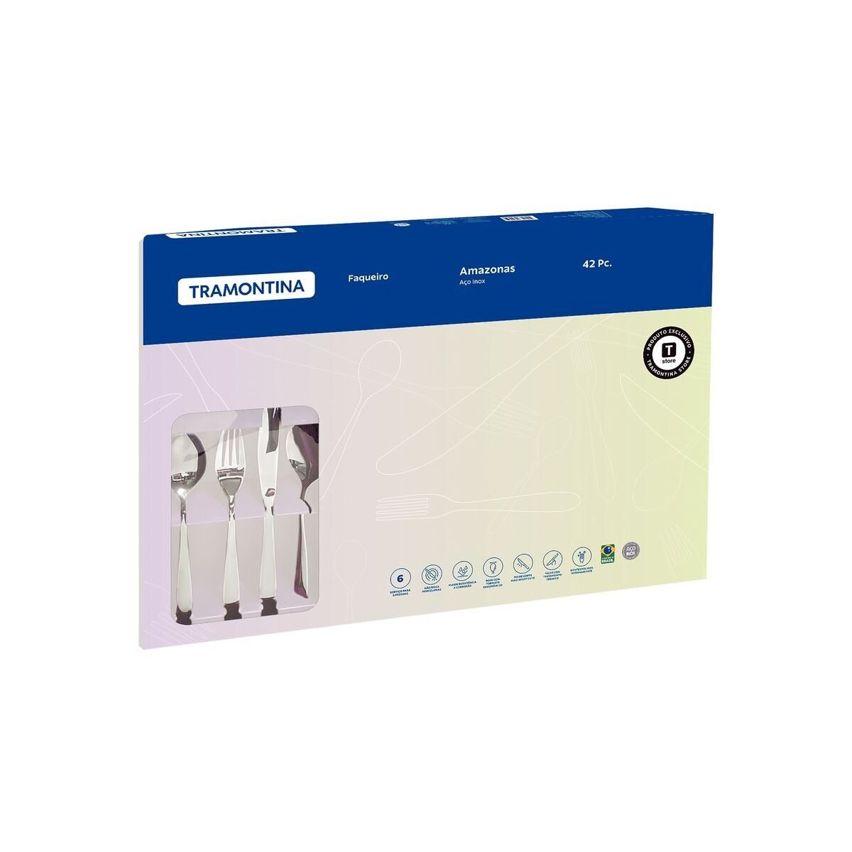 Faqueiro para Churrasco Tramontina Amazonas em Aço Inox 42 Peças
