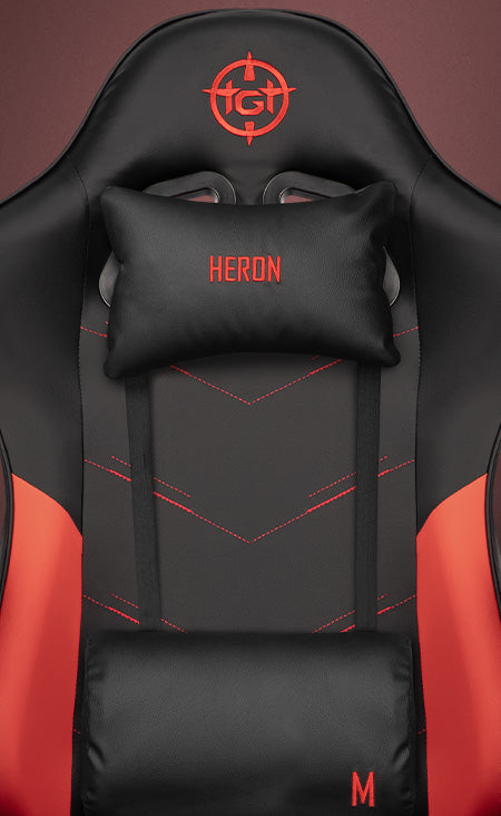 Cadeira Gamer TGT Heron M, Preto e Vermelho, TGT-HRM-RD02