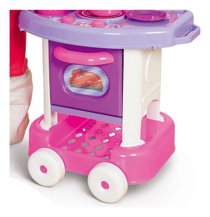Cozinha Infantil Completa Play Time Cotiplás Azul e Rosa