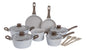 Jogo de panelas de cozinha Mimo Style Cook Fundo de Tripla Indução com 10 peças de alumínio