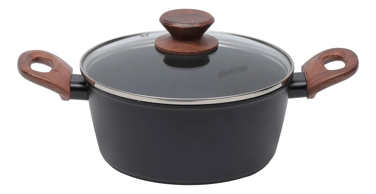 Jogo de panelas de cozinha Mimo Style Cook Fundo de Tripla Indução com 10 peças de alumínio