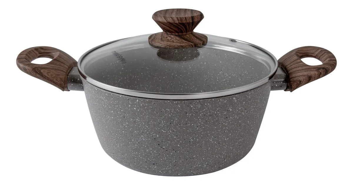 Jogo de panelas de cozinha Mimo Style Cook Fundo de Tripla Indução com 10 peças de alumínio