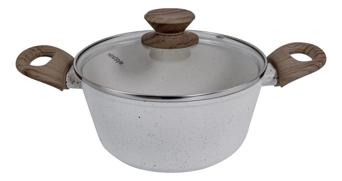 Jogo de panelas de cozinha Mimo Style Cook Fundo de Tripla Indução com 10 peças de alumínio