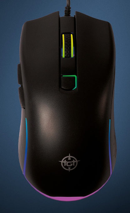 Mouse Gamer TGT GM50, Rainbow, 3600DPI, 6 Botoes, Preto, TGT-GM50-BL01