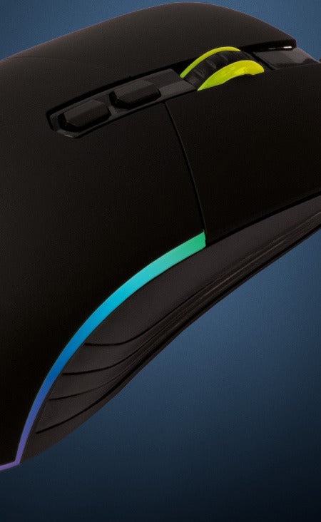 Mouse Gamer TGT GM75, Rainbow, 3600DPI, 6 Botoes, Preto, TGT-GM75-BL01