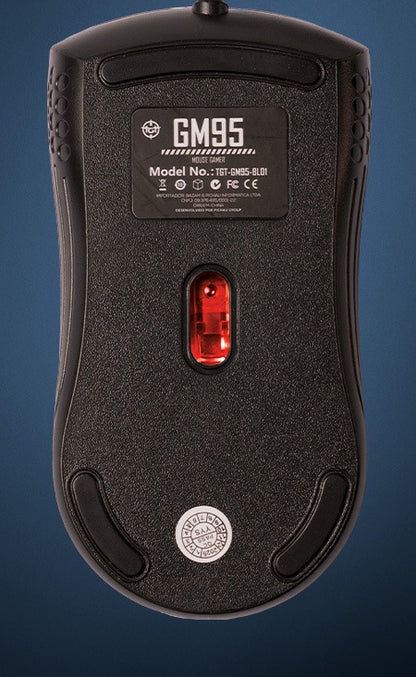 Mouse Gamer TGT GM95 LED, 1600DPI, 4 Botoes, Preto, TGT-GM95-BL01