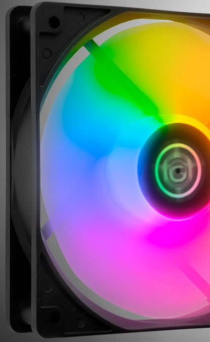 Kit Ventoinhas TGT Striker, Rainbow, 3x120mm, TGT-STK3-BLRBW