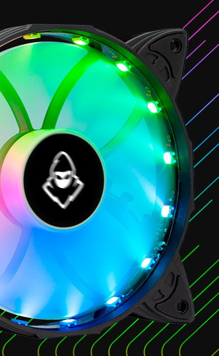 Kit Ventoinhas Mancer Z100 RGB 3x120mm + Controladora, MCR-Z10RGB-01