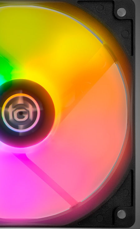 Kit Ventoinhas TGT Striker, Rainbow, 3x120mm, TGT-STK3-BLRBW