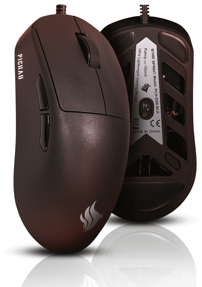 Mouse Gamer Pichau Star Sprint, Ultra Leve 46g, 26000DPI, 5 Botoes, 1000Hz, PAW3395, Preto, PCH-SSB-BLK