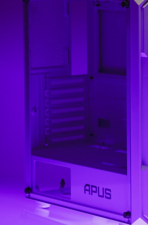 Gabinete Gamer Pichau Apus White, Mid-Tower, Lateral de Vidro Temperado, Com 3 Fans, Branco, PG-APS-WHT01