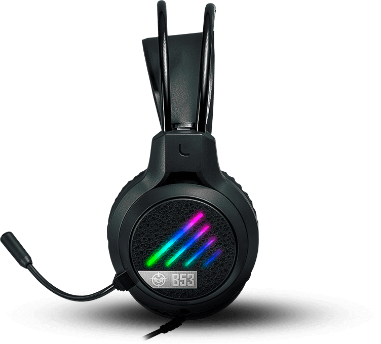 Headset Gamer TGT B53, Rainbow, Drivers 50mm, Preto, TGT-B53-RBW01