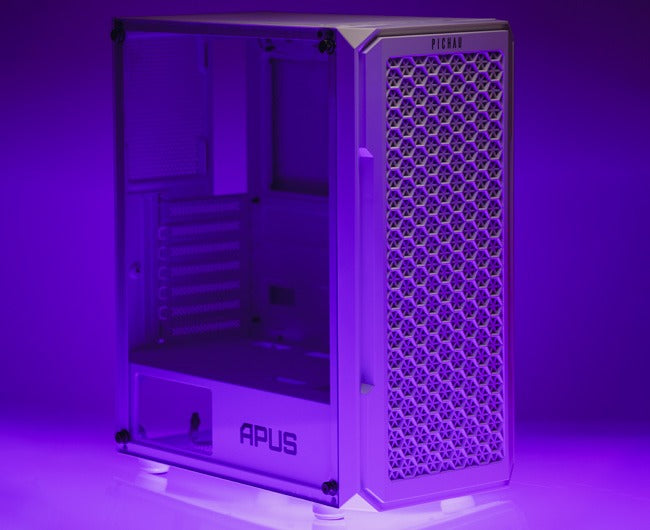 Gabinete Gamer Pichau Apus White, Mid-Tower, Lateral de Vidro Temperado, Com 3 Fans, Branco, PG-APS-WHT01