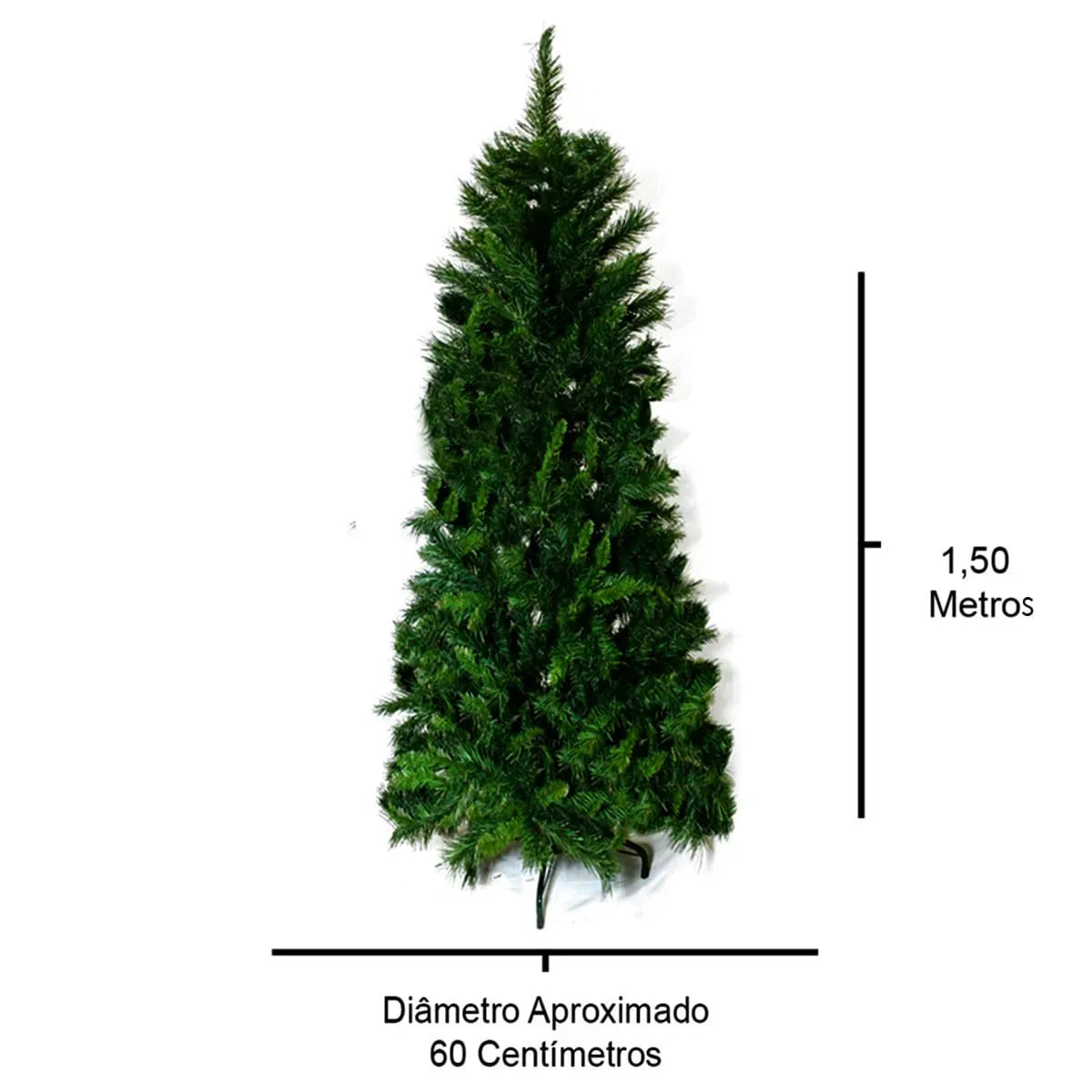 Árvore de Natal Príncipe Slim 150cm 448 Galhos Merita PPS150-448T