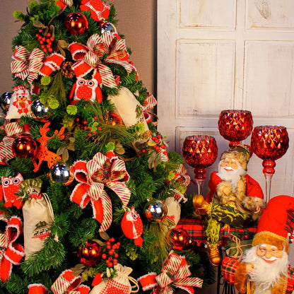 Kit Decoração para Árvore de Natal Rústico 150cm Merita 15/150