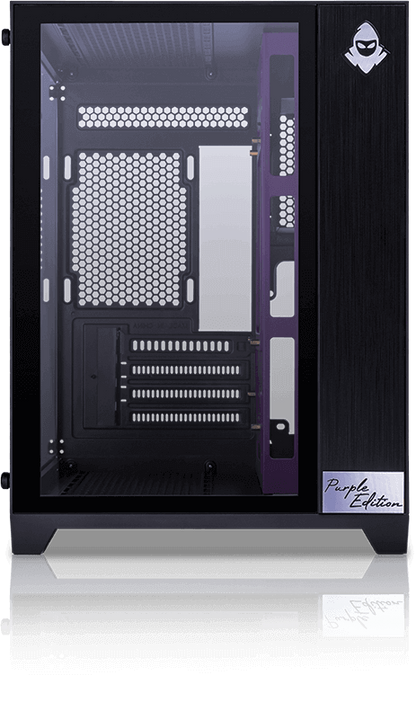 Gabinete Gamer Mancer CV100 Purple Edition, Mid-Tower, Lateral De Vidro, Com 3 Fans, Preto, MCR-CV100-PEB
