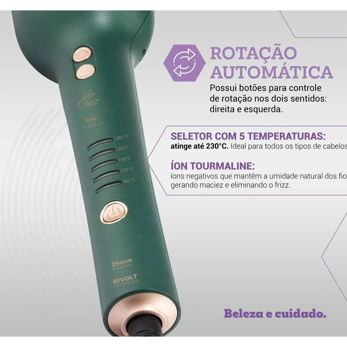 Modelador de Cachos Philco Bivolt Rotação Automática PEC16VD