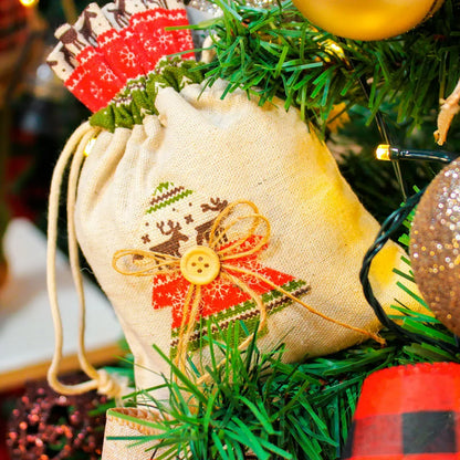 Kit Decoração para Árvore de Natal Rústico 120cm Merita 01/120