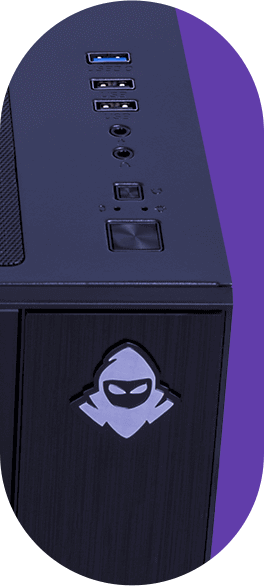 Gabinete Gamer Mancer CV100 Purple Edition, Mid-Tower, Lateral De Vidro, Com 3 Fans, Preto, MCR-CV100-PEB