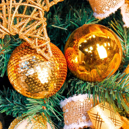 Kit Decoração para Árvore de Natal Ouro 150cm Merita 05/150