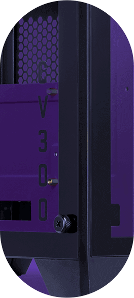 Gabinete Gamer Mancer CV100 Purple Edition, Mid-Tower, Lateral De Vidro, Com 3 Fans, Preto, MCR-CV100-PEB