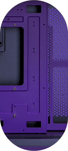 Gabinete Gamer Mancer CV100 Purple Edition, Mid-Tower, Lateral De Vidro, Com 3 Fans, Preto, MCR-CV100-PEB