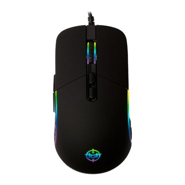 Mouse Gamer TGT GM75, Rainbow, 3600DPI, 6 Botoes, Preto, TGT-GM75-BL01