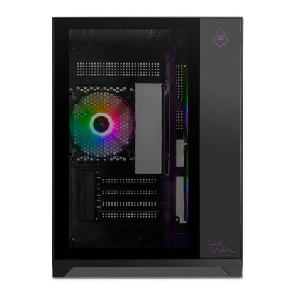 Gabinete Gamer Mancer CV100 Purple Edition, Mid-Tower, Lateral De Vidro, Com 3 Fans, Preto, MCR-CV100-PEB