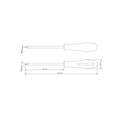 Chave de Fenda Tramontina MASTER Yellow com Ponta Cruzada 1/8x6"