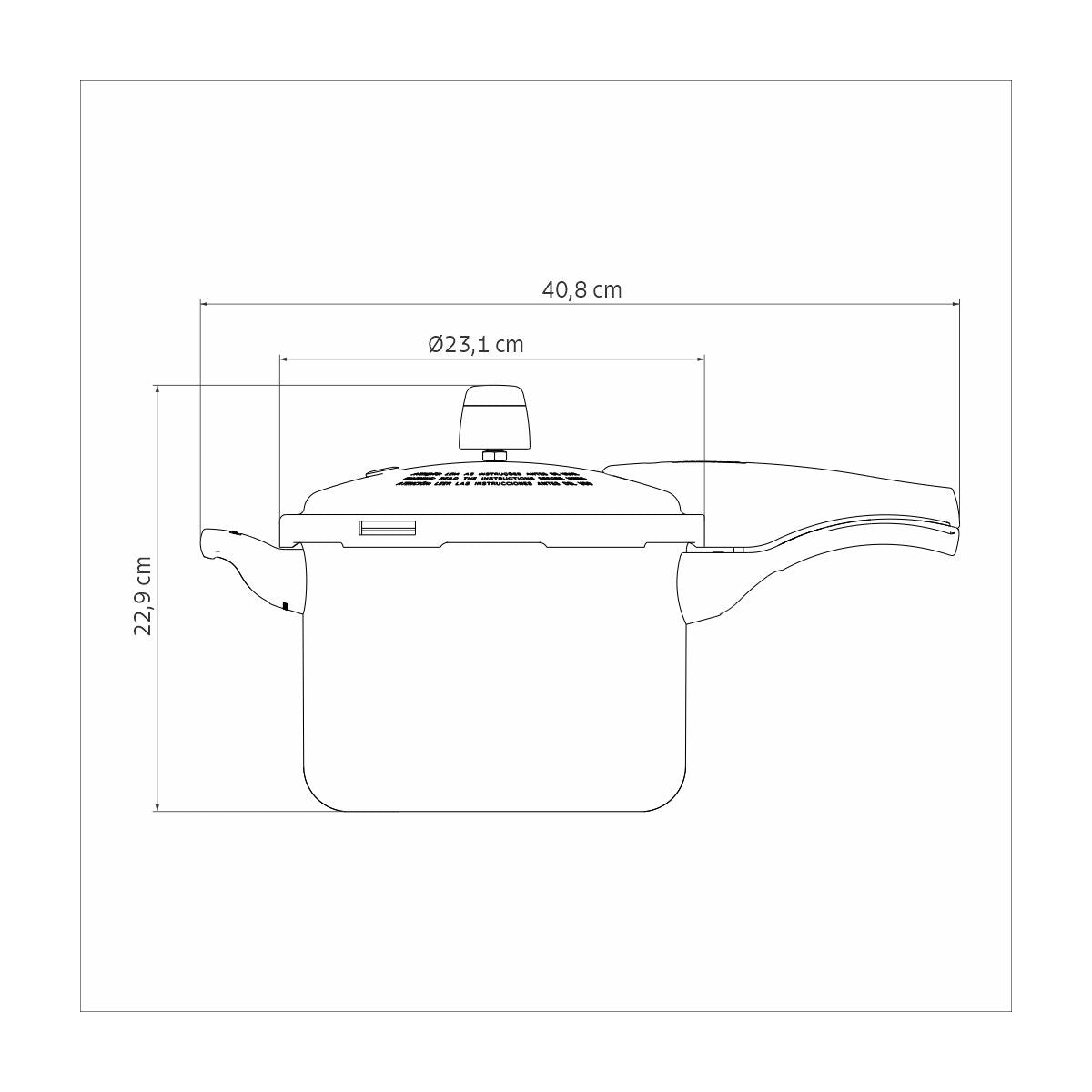 Panela de Pressão Tramontina Vancouver Effect em Alumínio com Revestimento Interno e Externo em Antiaderente Starflon Max Vermelho 20 cm 4,5 L