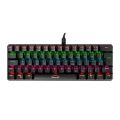 Teclado Mecanico Gamer TGT Sherman Compacto, Rainbow, ABNT2, Switch Azul, Preto, TGT-SHTKL-RBW01